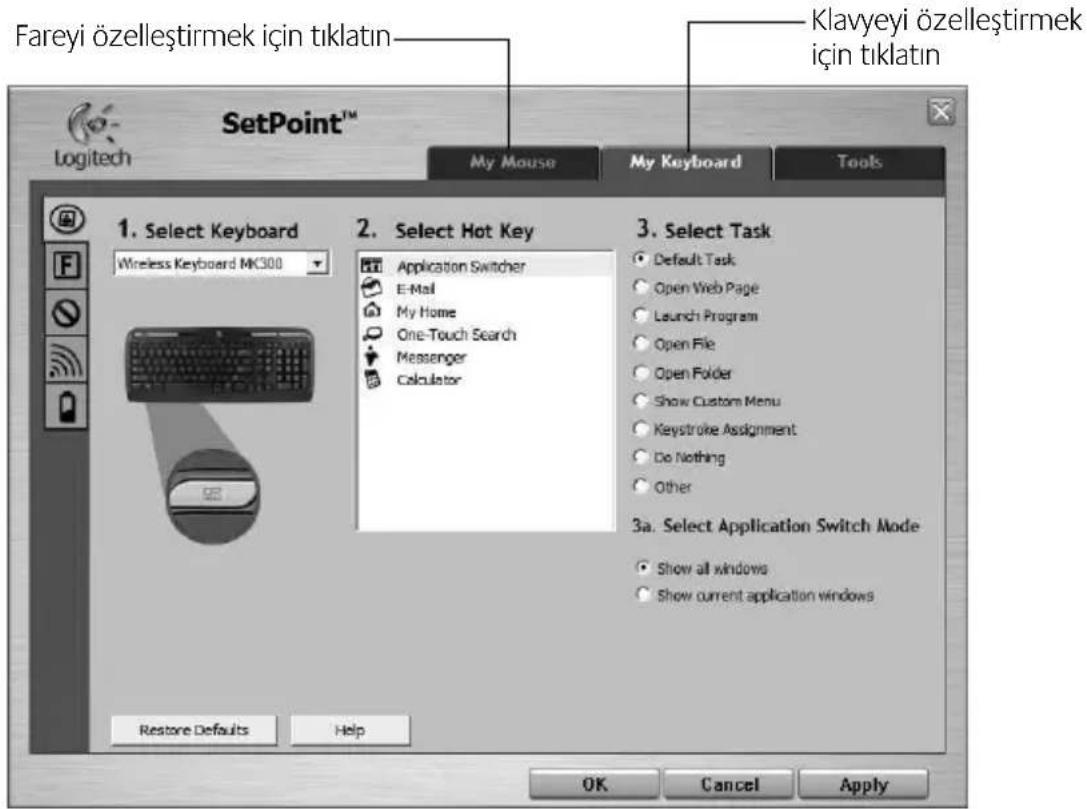 LOGITECH MK300 - Klavyeyi ve fareyi özelleştirme - 1