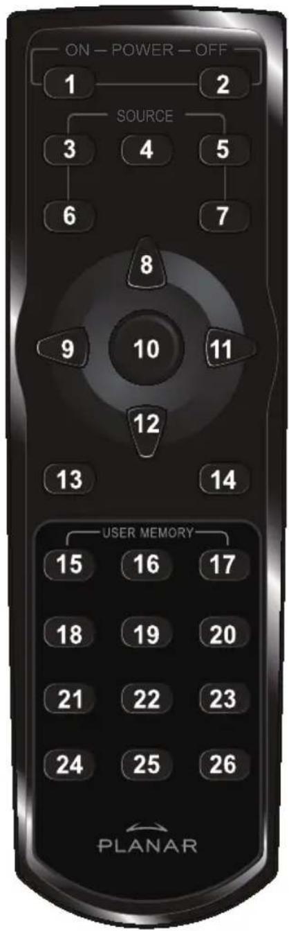 Planar PD7010 - リモコン機能 - 1