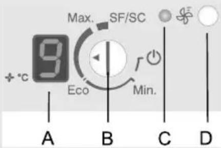 Pelgrim PKS3178F - Auswahl der Temperatur im Kühlschrankinneren - 2