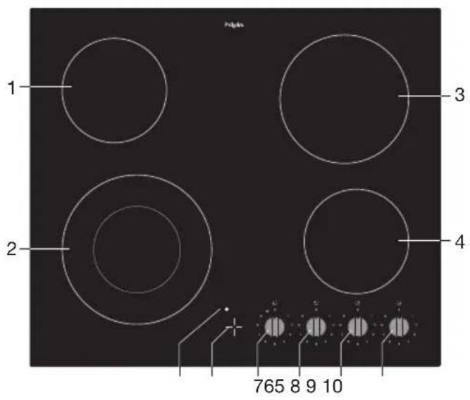 Pelgrim CK1064KR - Ceramic hob - 1
