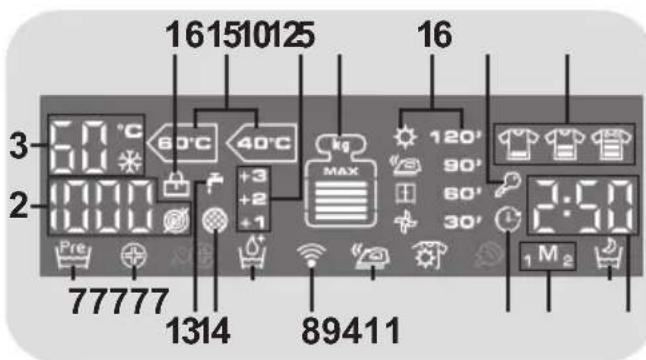 HOOVER WDXT45 385AS - Wyświetlacz cyfrowy - 1