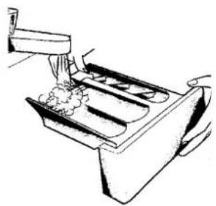 HOOVER HNWF616714S - Nettoyage du bac à détergent. - 2