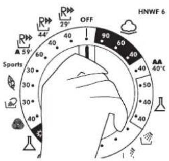 HOOVER HNWF 616784M - Select the required wash options - 1