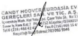HOOVER HHW6D5WMX - CANDY-HOOVER-EUROASIA EV GERECLERI SAN VE TIC. A.S. - 1