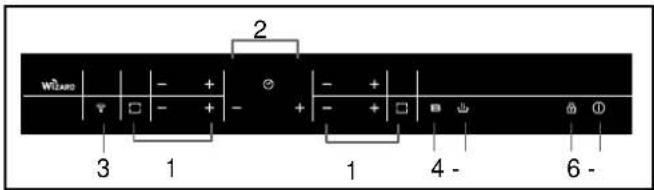 HOOVER HESD4 WIFI - Scheme de principe du panneau de commande - 1