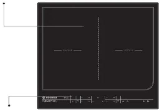 HOOVER HESD4 WIFI - Illustrazione del piano a induzione. - 1