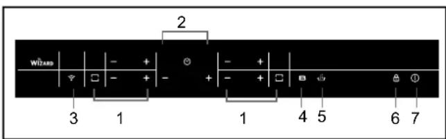 HOOVER HESD4 WIFI - Kumanda panelin Şematik diyagrami - 1