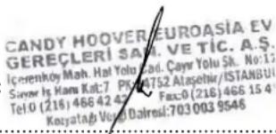 HOOVER HHG6BRMB - CANDY-HOOVER-EUROASIA EV GEREÇLERİ SAN VE TİC. A.Ş. - 1
