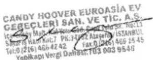 HOOVER HHG75WMX - CANDY-HOOVER-EUROASIA EV GERECLERI SAN VE TIC. A.S. - 1