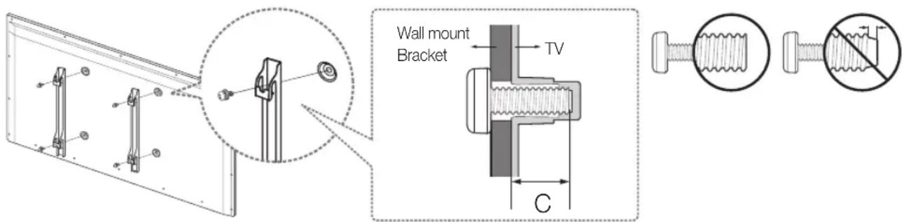SAMSUNG UE40H6500AL - Installing the Wall Mount Kit - 1
