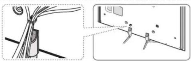 SAMSUNG UE40H6500AL - Disposión de los cables con el soporte de cables - 2