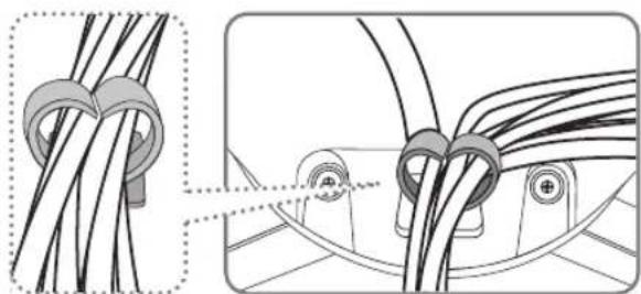 SAMSUNG UE40H6500AL - Disposión de los cables con el soporte de cables - 3