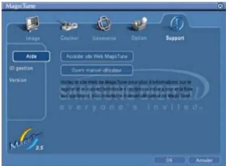 SAMSUNG SyncMaster 793MB - Définition de l'onglet Support - 1