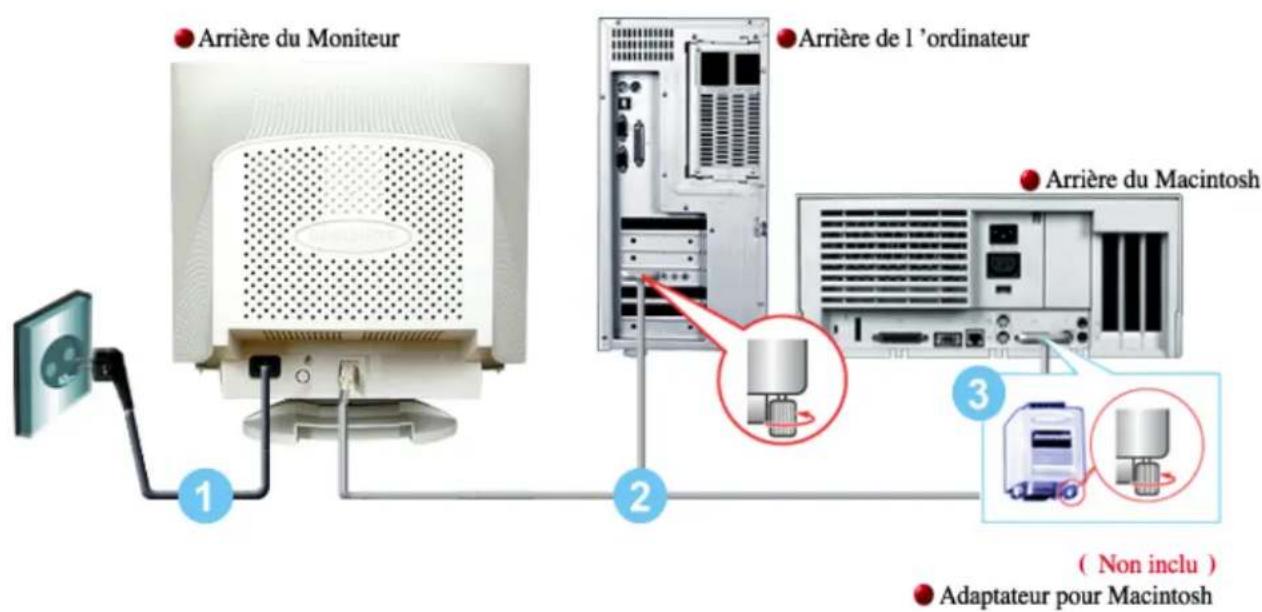 SAMSUNG SyncMaster 755DFX - Connexion de Voitre Ordinateur - 1