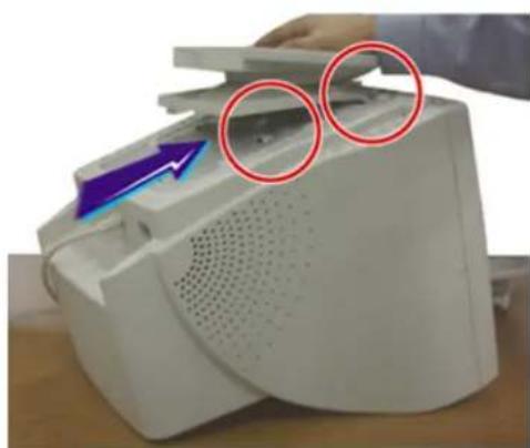 SAMSUNG SyncMaster 755DFX - Fixer et Enlever la base - 3