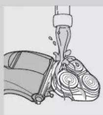 PHILIPS HQ8260CC - Pulizia del rasoio除去l'acqua corrente - 3
