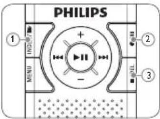 PHILIPS Voice Tracer LFH0620 - Enregistrement avec le microphone intégré6.1 - 1