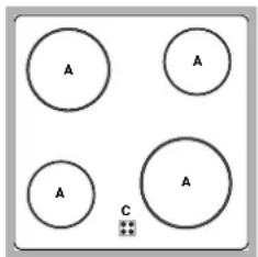 INDESIT HIM 50 K.A IX - Type kookplaten - 2