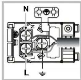 INDESIT FIM 53 K 0 (WH) S - Fitting the power supply cable - 2