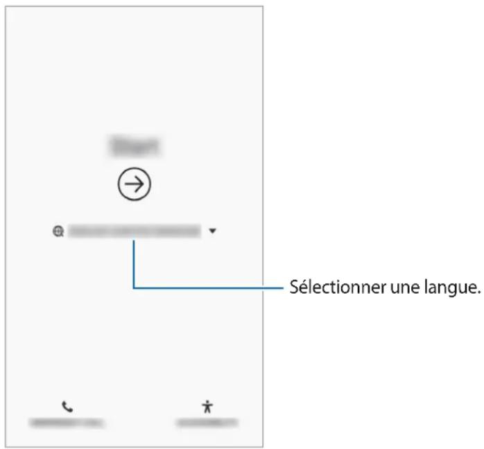 SAMSUNG Galaxy A2 Core - Sélectionnez la langue de l'appareil, puis appuyez sur → - 1