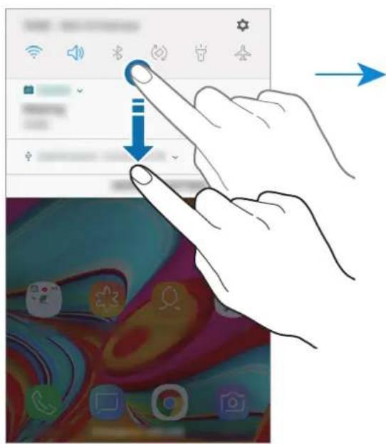 SAMSUNG Galaxy A2 Core - Utiliser les touches de paramétrage rapide - 1