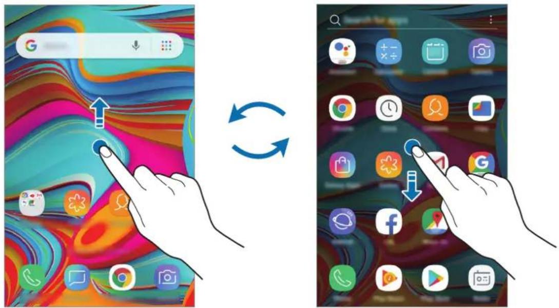 SAMSUNG Galaxy A2 Core - Passer de l'écran d'accueil à la liste des applications - 1