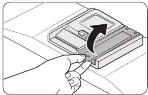 SAMSUNG DW60M6042USEG - Päfyldning af beholderen til afspændingsmiddel - 1