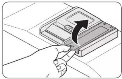 SAMSUNG DW60M6042USEG - Einfüllen des Klarspülers - 1