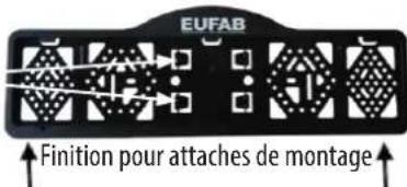 Eufab Luke - Montage du support de la plaque d'immatriculation - 1