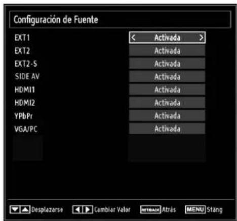 CONTINENTAL EDISON 81HD905V - Configuración de Opciones de Fuentes - 1