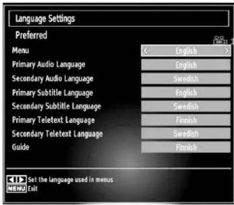 CONTINENTAL EDISON 81HD905V - Language Settings - 1