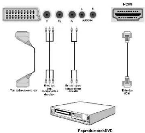CONTINENTAL EDISON 81HD905V - Conexión a un Reproductor de DVD - 1