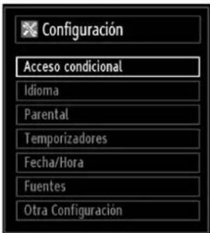 CONTINENTAL EDISON 81HD905V - Confi guración de las Opciones del Televisor - 1