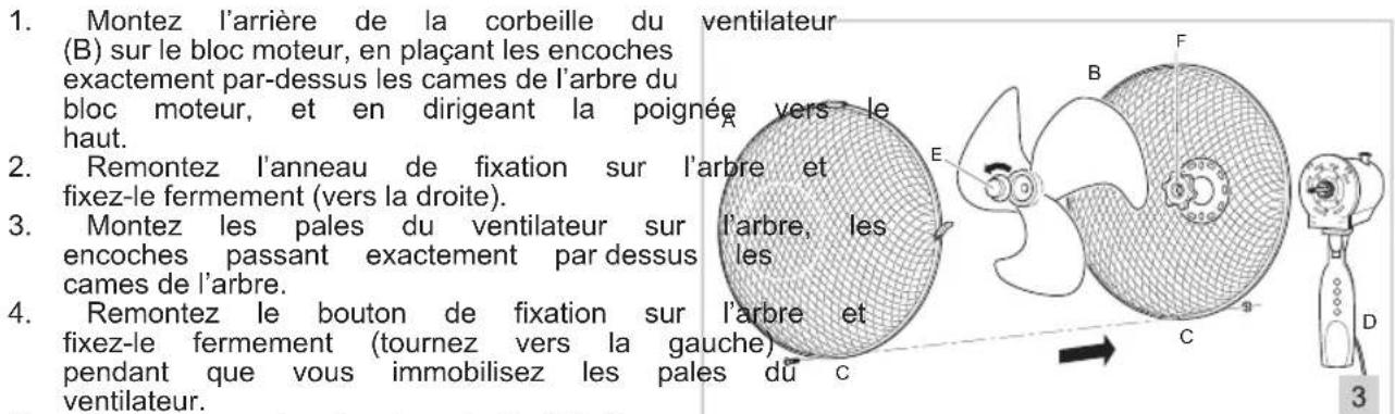 BESTRON ASV45W - MONTAGE - Montage du ventilateur - 1