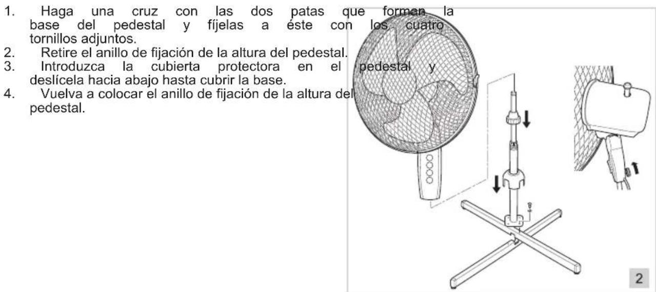 BESTRON ASV45W - MONTAJE - Ensamblaje del pedestal - 1