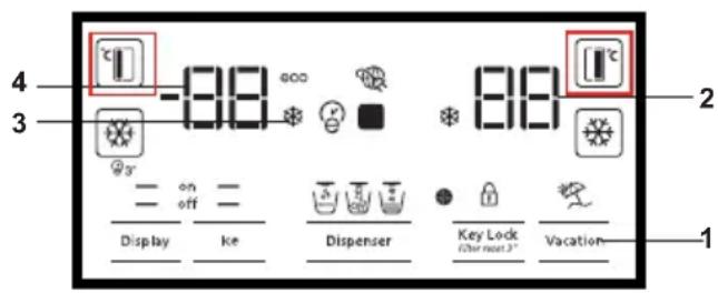 BEKO GNO163040X - Activation de l'avertisseur pour le remplacement du filtré à eau (Pour les produits connectés aux conduites d'eau et équipés d'un filtré) - 2