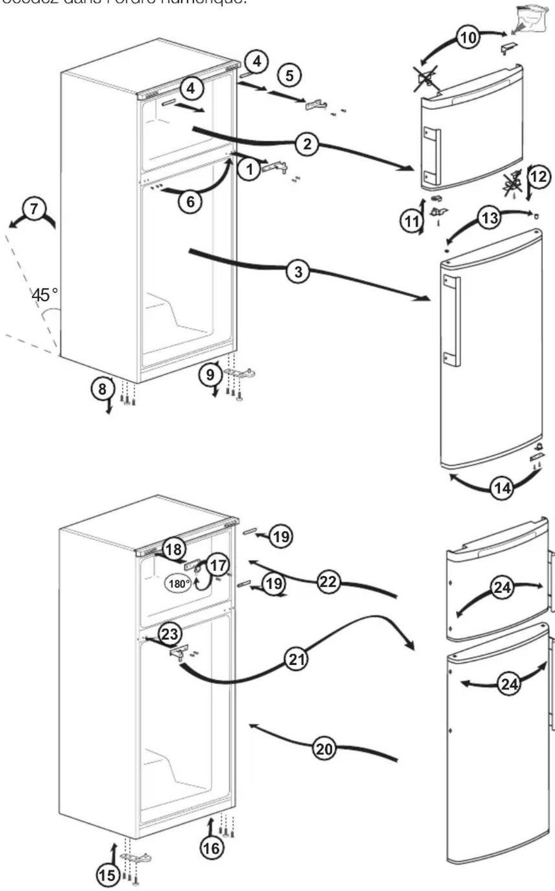 BEKO DN142100 - Réversibilité des portes - 1