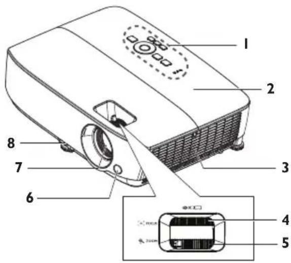BENQ MS521H - Face avant/supérieure - 1