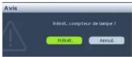 BENQ MS521H - Réinitialiser le compteur de la lampe - 1