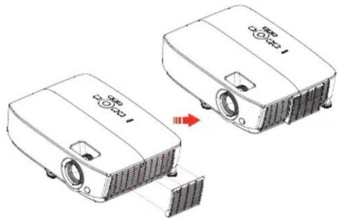 BENQ MS521H - Installation du filtré à poussière (accessoire en option) - 1