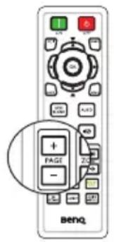 BENQ MS521H - Opérations de pagination à distance - 1
