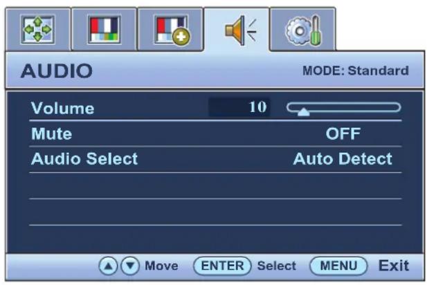 BENQ GL950 - Menu AUDIO - 1