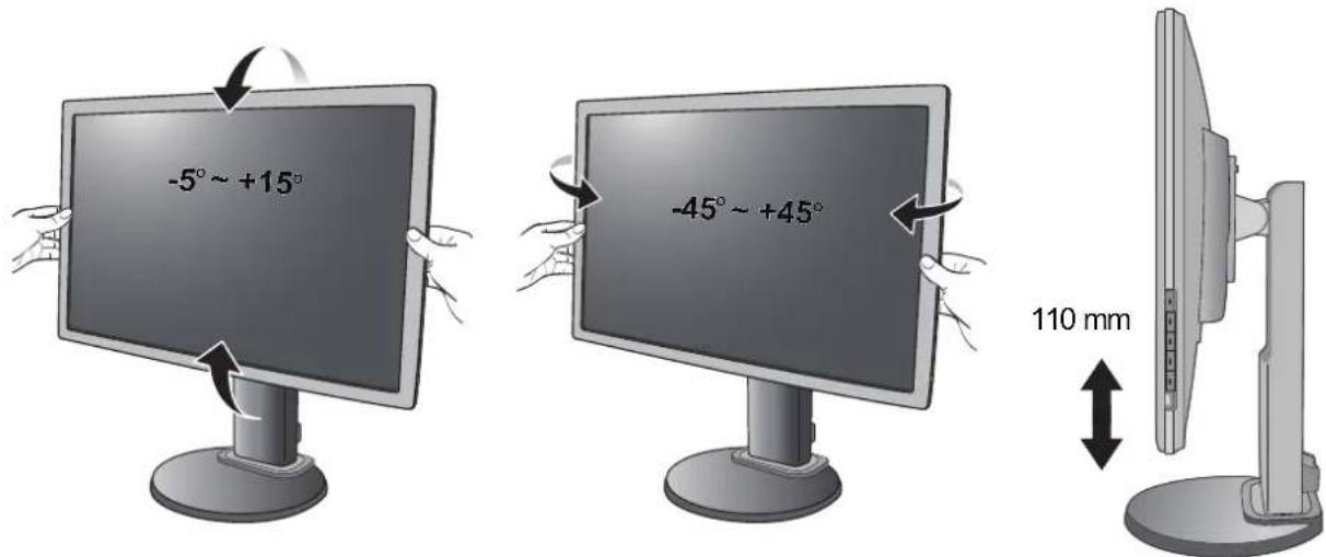 BENQ GL950 - Réglage de l'angle de vision - 1