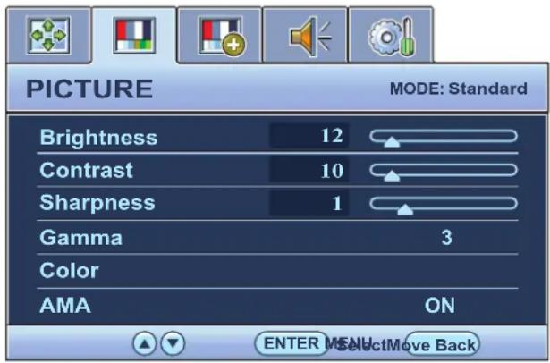 BENQ GL950 - Menu IMAGE - 1