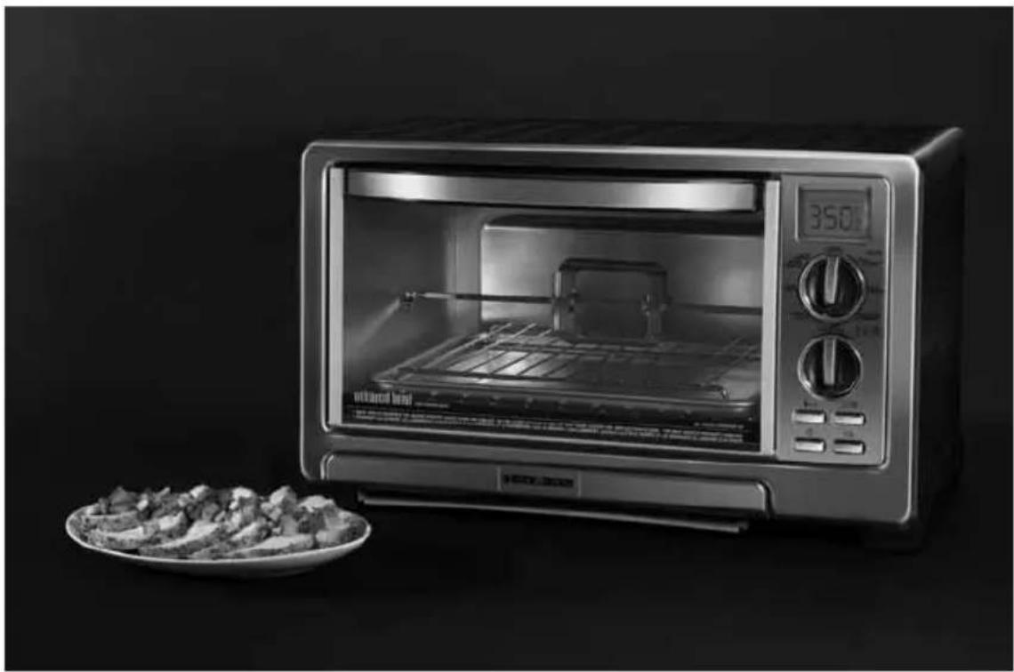 BLACK & DECKER TO1021BC - 2-IN-1 ROTISSERIE & COUNTERTOP OVEN RÔTISSOIRE ET FOUR POUR LE COMPTOIR 2-EN-1 - 1