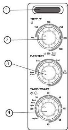 BLACK & DECKER TRO4050B - CONTROL PANEL - 1