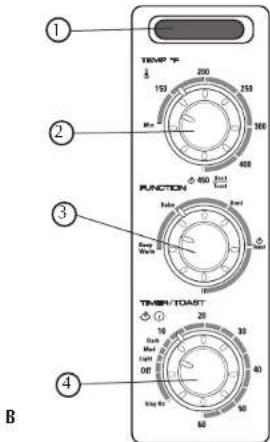 BLACK & DECKER TRO4050B - PANEL DE CONTROLES - 1