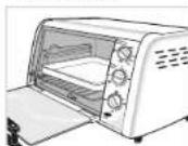 BLACK & DECKER TRO390B - Para hornear: - 1