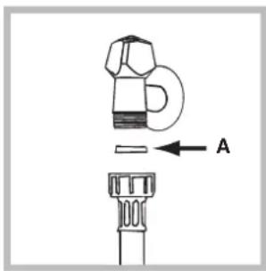 INDESIT WIL 146 (NL) - Connecting the water inlet hose - 1