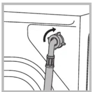 INDESIT WIL 126 (NL) - Connecting the water inlet hose - 2